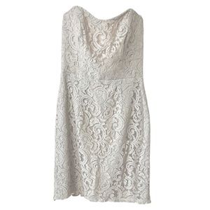 Jasmine Womens Lace Dress Size 8 wedding bridesmaid formal mini dress